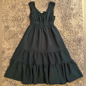 Entro Smocked Tiered Midi Sundress